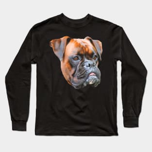 Nice picture of a dog's head - Germany boxer dog Long Sleeve T-Shirt